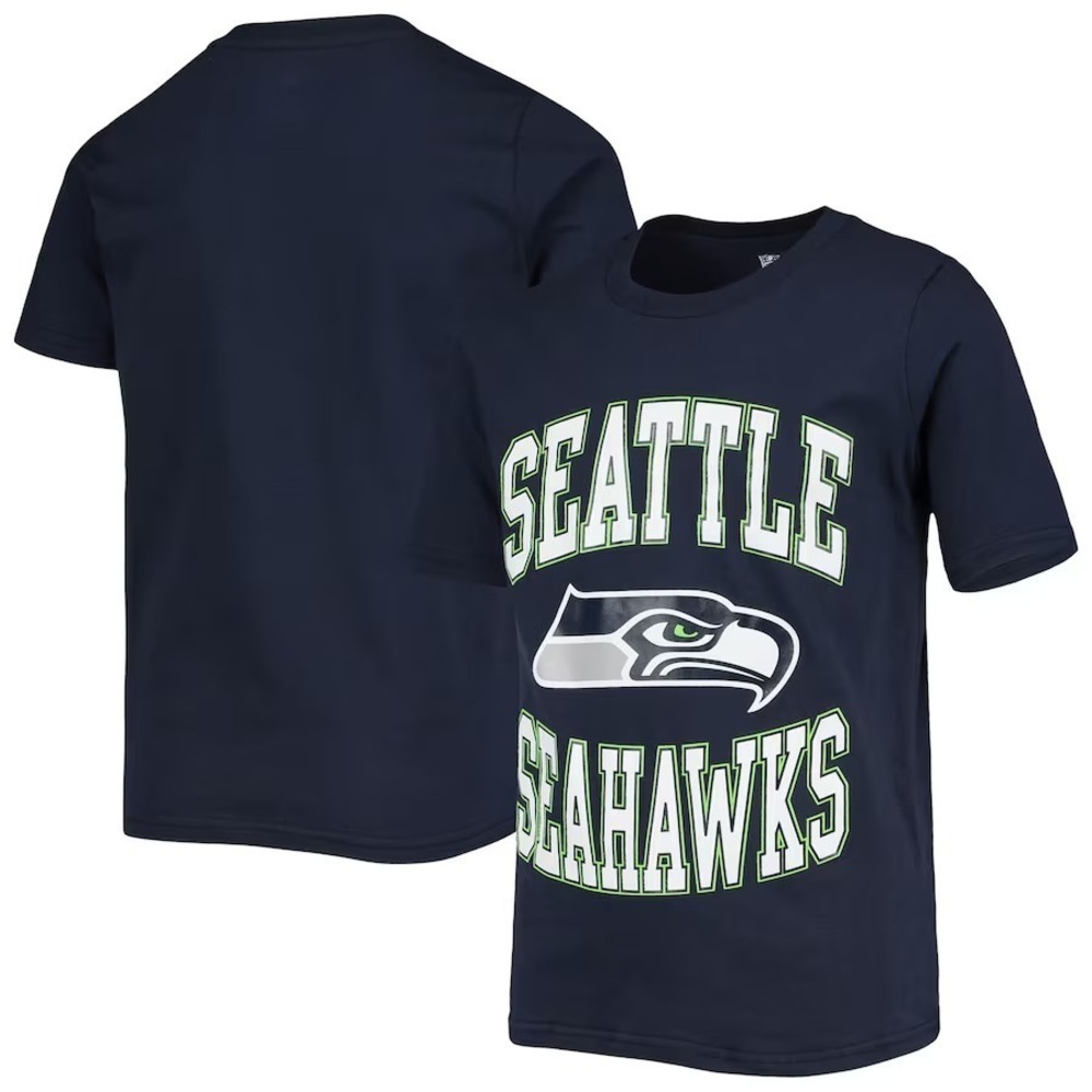 Youth Seattle Seahawks College Navy High Stepper TShirt